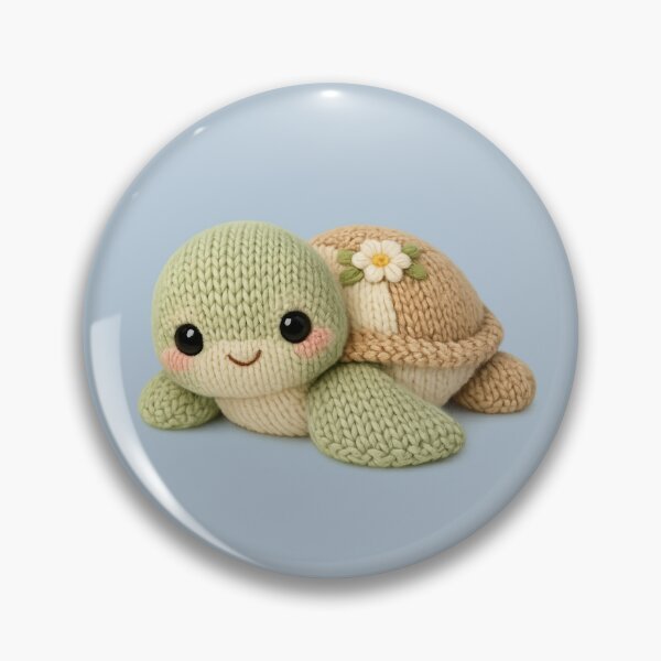 Item preview, Cute Knitted Sea Turtle Plush | Kawaii Handmade Crochet Knit Cottagecore designed and sold by Moons Studio.