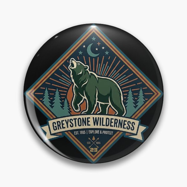 Item preview, Vintage Greystone Wilderness Diamond Bear Graphic designed and sold by Global-Command.