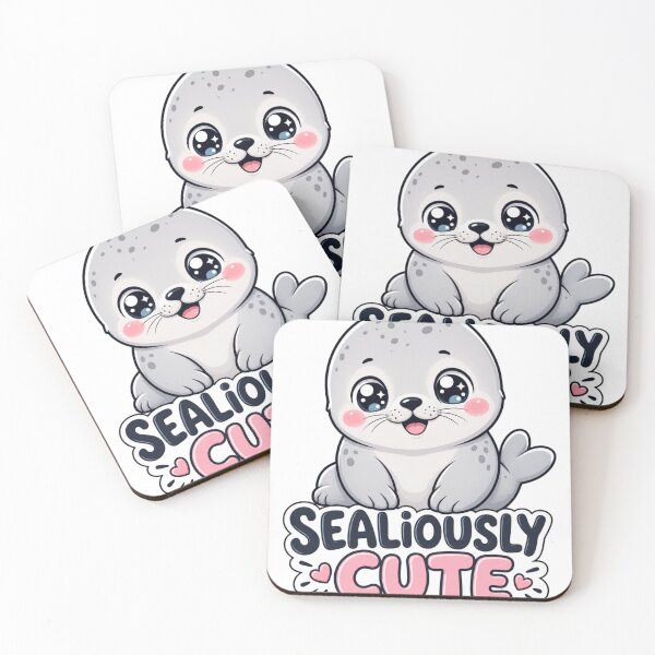 Item preview, Sealiously Cute Sweet Kawaii Seal designed and sold by BoosterShop.