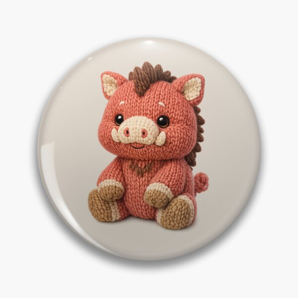 Item preview, Cute Knitted Razorback Plush | Kawaii Handmade Crochet Knit Cottagecore designed and sold by Moons Studio.