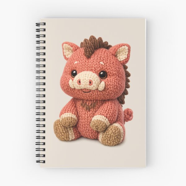 Item preview, Cute Knitted Razorback Plush | Kawaii Handmade Crochet Knit Cottagecore designed and sold by Moons Studio.