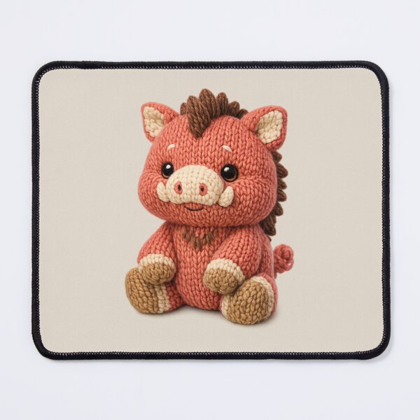 Item preview, Cute Knitted Razorback Plush | Kawaii Handmade Crochet Knit Cottagecore designed and sold by Moons Studio.