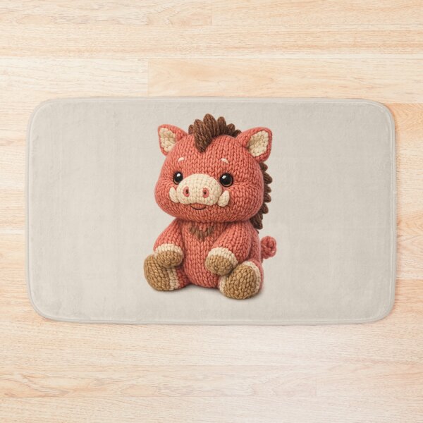 Item preview, Cute Knitted Razorback Plush | Kawaii Handmade Crochet Knit Cottagecore designed and sold by Moons Studio.