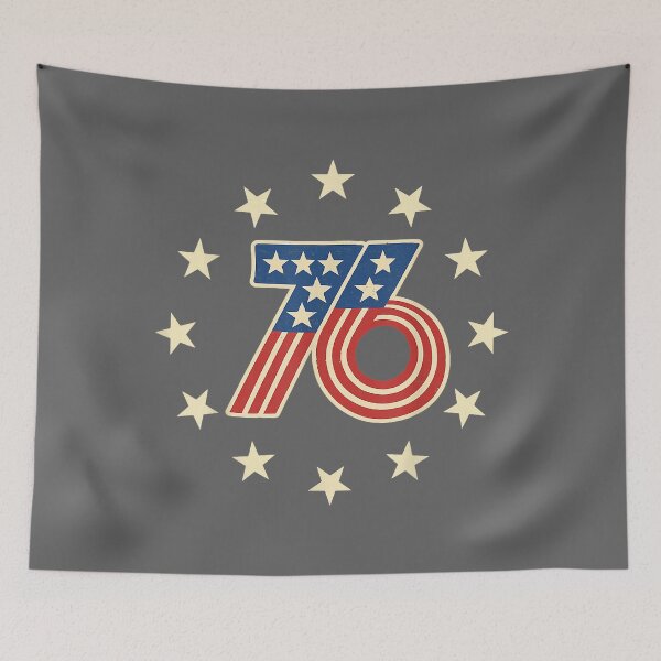 Item preview, 50th Birthday 1976 USA Bicentennial Groovy Retro Number 76 designed and sold by KristineLi.