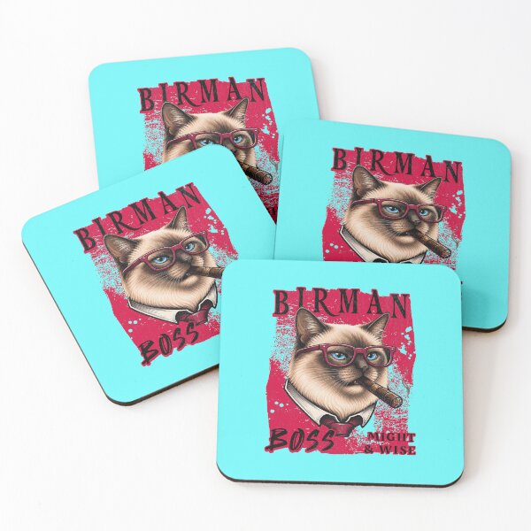 Item preview, Birman Cat Boss Design – Funny Birman Cat with Cigar Mafia Style designed and sold by PixelsPaws.