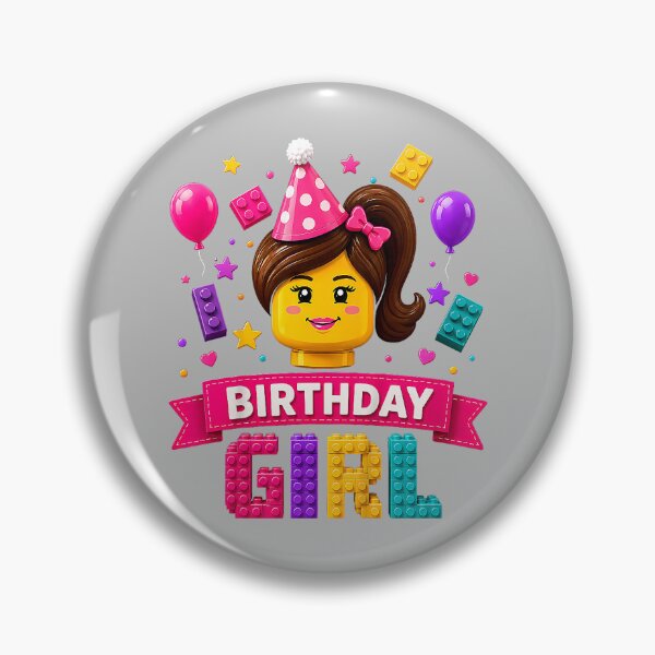 Item preview, Building Bricks Birthday Girl Party Master Builder Blocks designed and sold by mjohnson9.