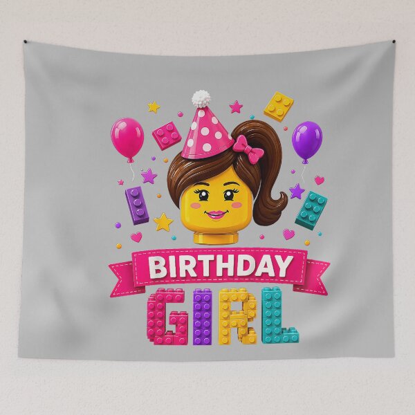 Item preview, Building Bricks Birthday Girl Party Master Builder Blocks designed and sold by mjohnson9.