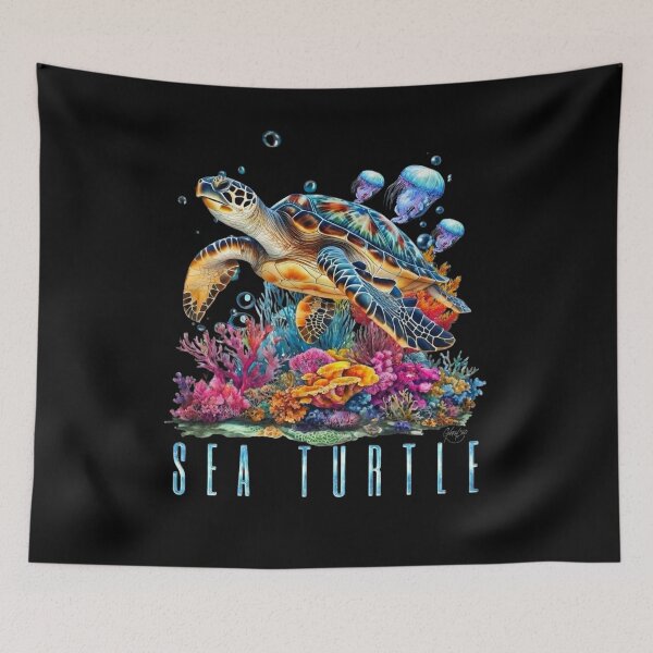 Item preview, Underwater Kingdom: Sea Turtle & Friends  designed and sold by Gnarly360.