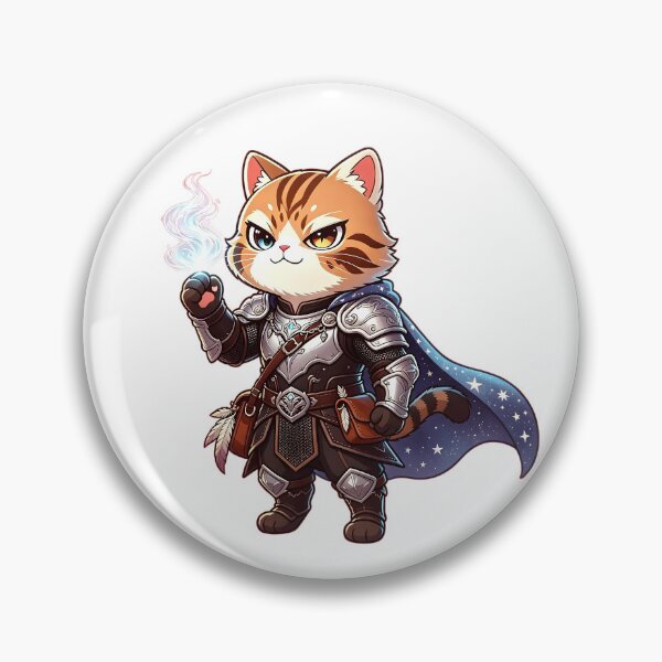 Item preview, The Starry Battle-Mage - Cute Felis Nigripes Wizard designed and sold by ABYSSLAB.