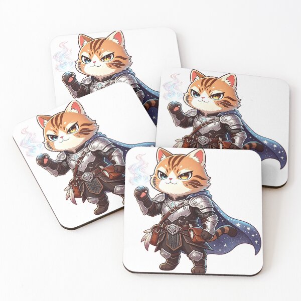Item preview, The Starry Battle-Mage - Cute Felis Nigripes Wizard designed and sold by ABYSSLAB.