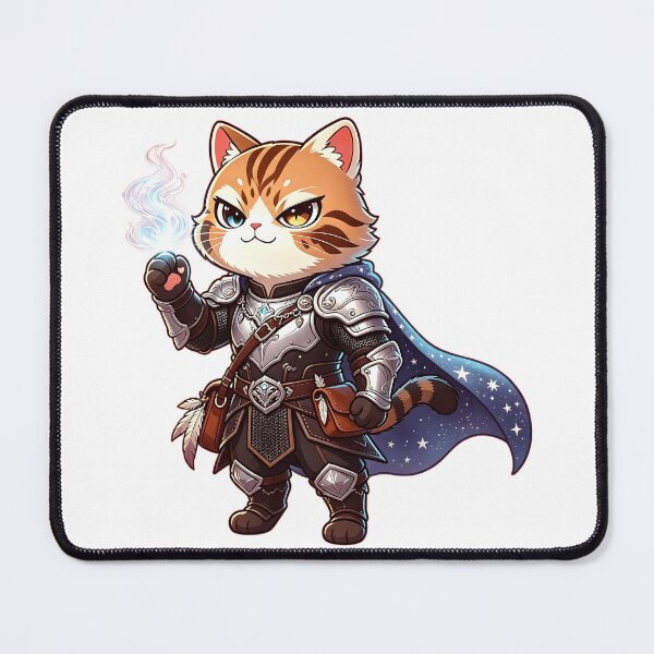 Item preview, The Starry Battle-Mage - Cute Felis Nigripes Wizard designed and sold by ABYSSLAB.