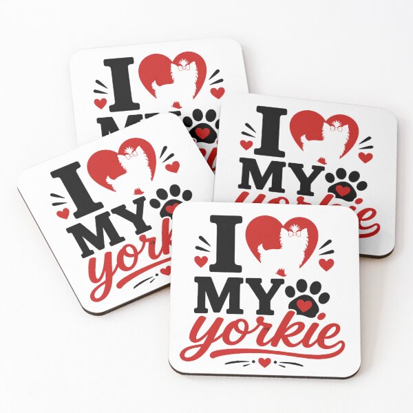 Item preview, I Heart My Yorkie | Cute Yorkshire Terrier Dog Lover Typography designed and sold by tmachtan.