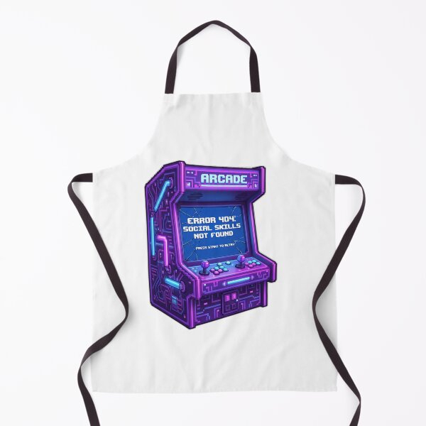 Item preview, Error 404 Social Skills Not Found Retro Arcade designed and sold by ryanguas.