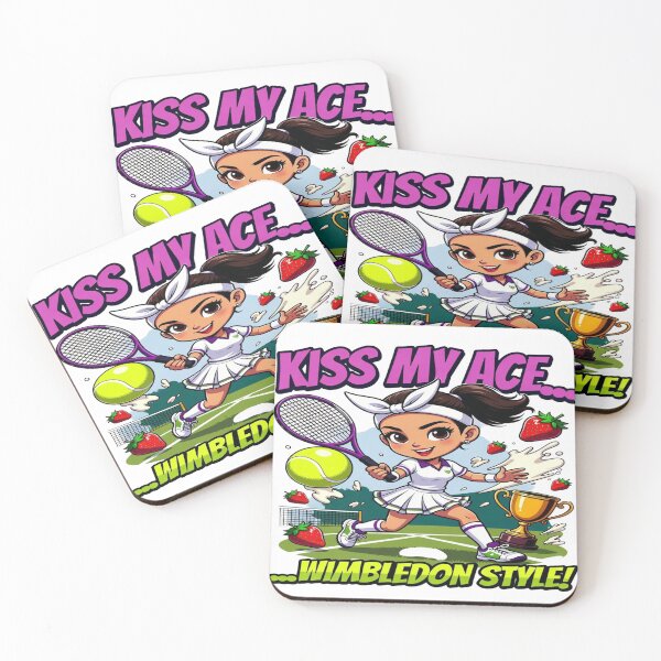 Item preview, Kiss My Ace… Wimbledon Style! | Funny Tennis Girl T-Shirt | Cute Tennis Player Graphic | Grand Slam Sports Fan Gift designed and sold by Sushikidsntoddlers.