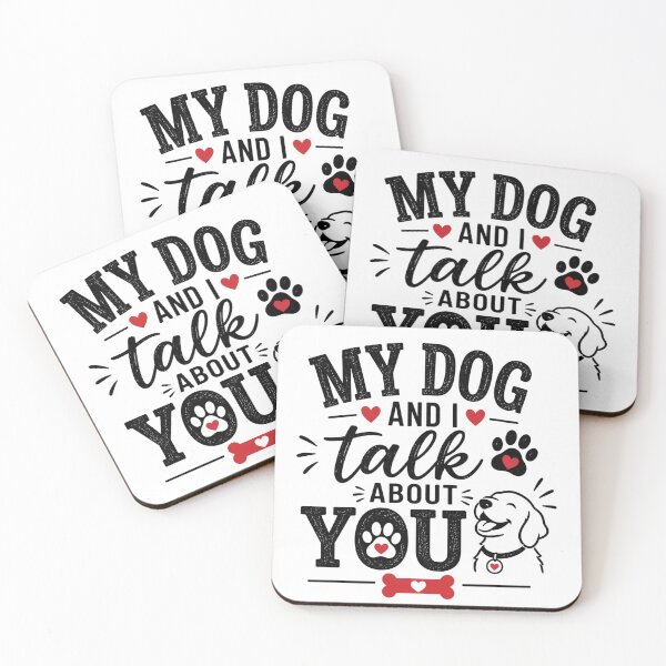 Item preview, My Dog and I Talk About You | Funny Dog Lover Typography designed and sold by tmachtan.