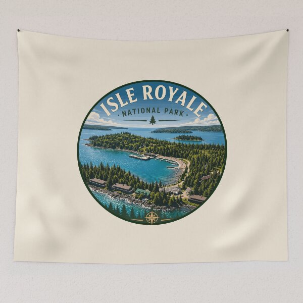 Item preview, Isle Royale National Park Retro Wilderness designed and sold by Gideon Emmerich.