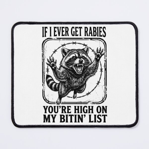 Item preview, Funny Raccoon Bitin' List designed and sold by dudelinart.