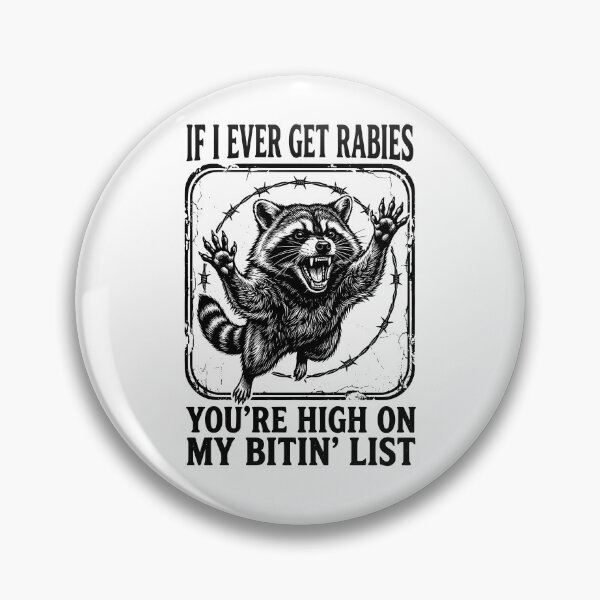 Item preview, Funny Raccoon Bitin' List designed and sold by dudelinart.