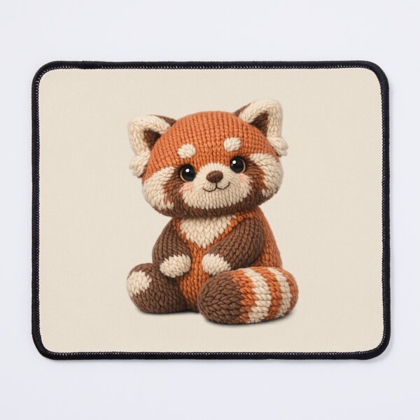 Item preview, Cute Knitted Red Panda Plush | Kawaii Handmade Crochet Knit Cottagecore designed and sold by Moons Studio.