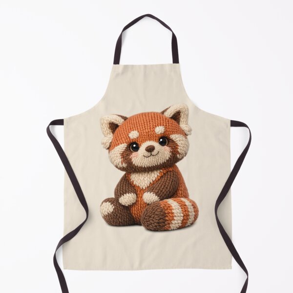 Item preview, Cute Knitted Red Panda Plush | Kawaii Handmade Crochet Knit Cottagecore designed and sold by Moons Studio.