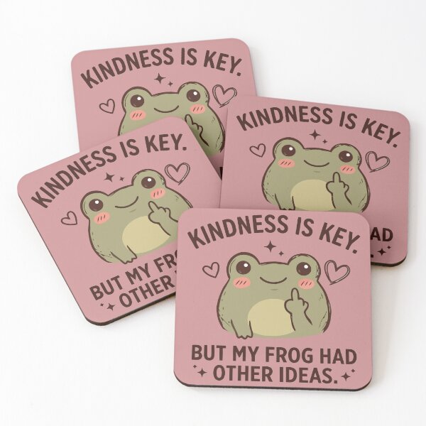 Item preview, Kindness Is Key Rude Frog Middle Finger Sarcastic Joke designed and sold by Amir Faysal.