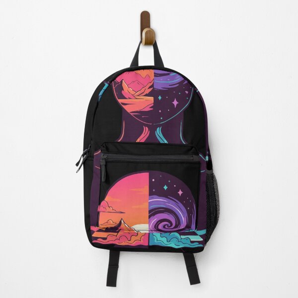 Item preview, Split Realm - Sunset Mountain & Galaxy Surreal Portrait designed and sold by AvalonMoss.