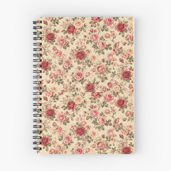 Item preview, Vintage rose floral wallpaper designed and sold by Side Quest Co..