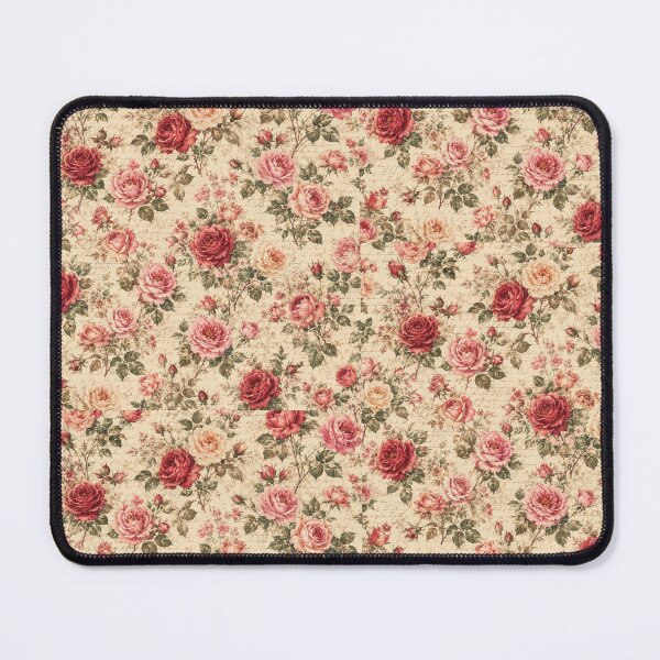Item preview, Vintage rose floral wallpaper designed and sold by Side Quest Co..