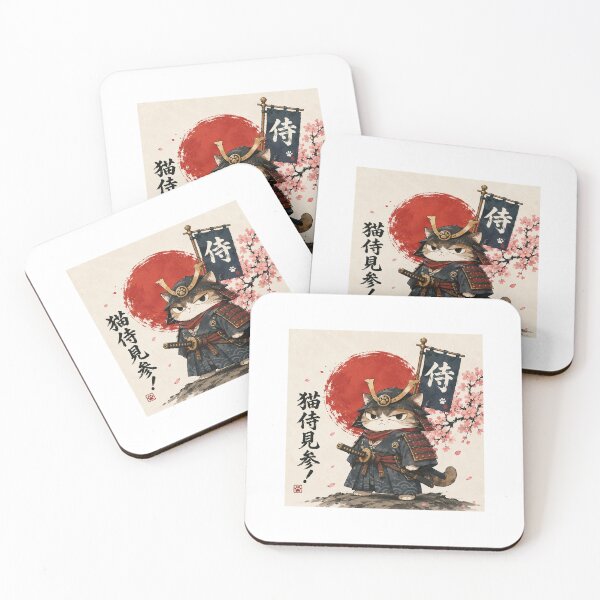 Item preview, Cute Samurai Cat Japan Character designed and sold by オルフェドリーム.