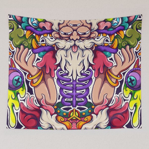 Item preview, Vibrant Surreal Deity - Spiritual Cosmic Doodle designed and sold by koyung500Store.