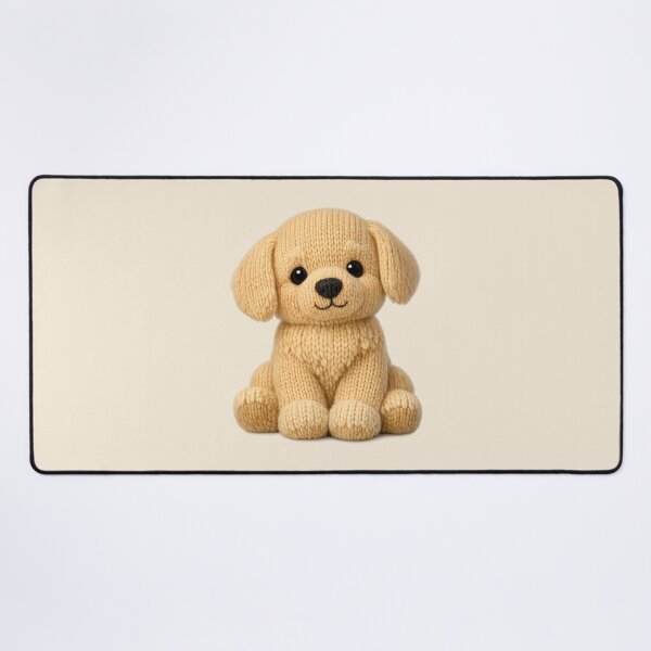 Item preview, Cute Knitted Golden Retriever Plush | Kawaii Handmade Crochet Knit Cottagecore designed and sold by Moons Studio.