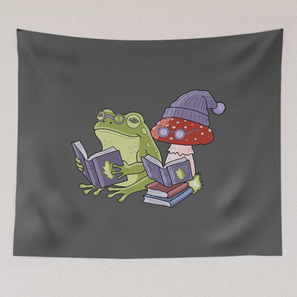 Item preview, Frog Who Made A Friend - Funny Introvert Cottagecore Art  designed and sold by LeshanArt.