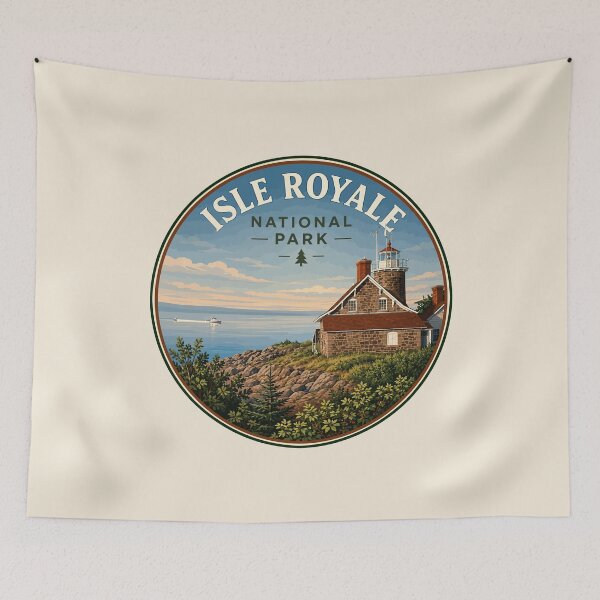 Item preview, Isle Royale National Park Retro Wilderness designed and sold by Gideon Emmerich.