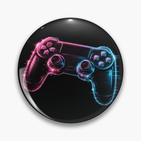 Item preview, Manette Néon Glitch Rose Bleu designed and sold by Loading Crush.