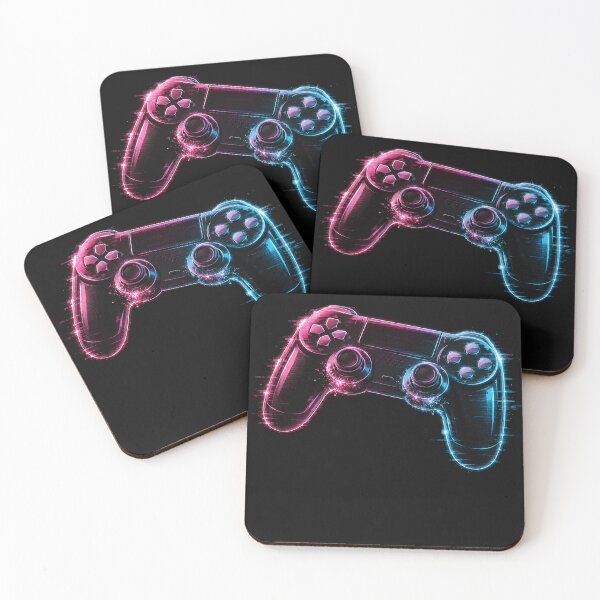 Item preview, Manette Néon Glitch Rose Bleu designed and sold by Loading Crush.