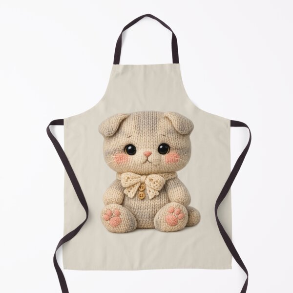 Item preview, Cute Knitted Scottish Fold Plush | Kawaii Handmade Crochet Knit Cottagecore designed and sold by Moons Studio.