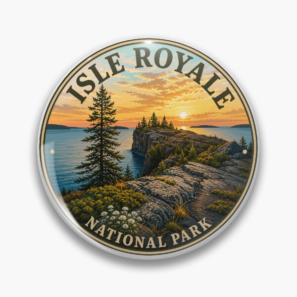 Item preview, Isle Royale National Park Retro Wilderness designed and sold by Gideon Emmerich.