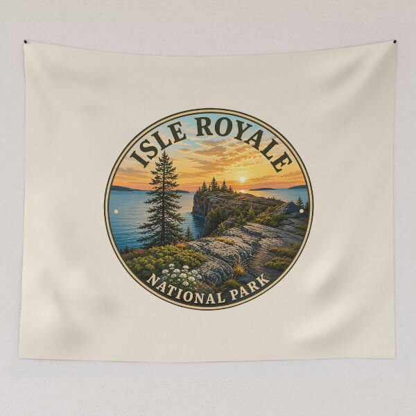 Item preview, Isle Royale National Park Retro Wilderness designed and sold by Gideon Emmerich.