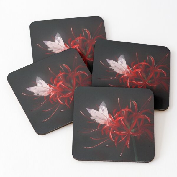 Item preview, red spider lily and butterfly designed and sold by JUSTASHOP10.