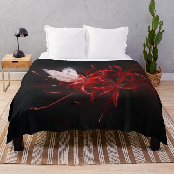 Item preview, red spider lily and butterfly designed and sold by JUSTASHOP10.