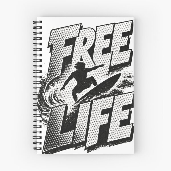 Item preview, Free Life – Retro Comic Surf Typography Design designed and sold by Jandedan.