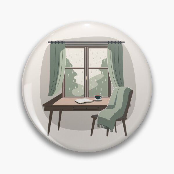 Item preview,  Cozy Rainy Study Window Desk designed and sold by TrendMorphic.