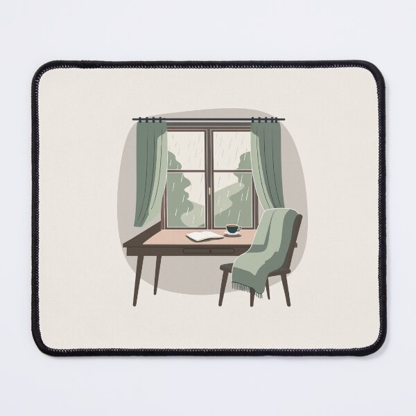 Item preview, Cozy Rainy Study Window Desk designed and sold by TrendMorphic.