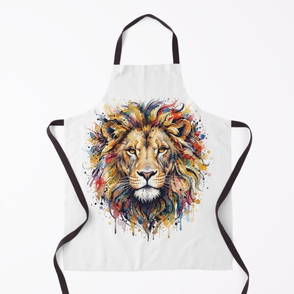 Item preview, Majestic Watercolor Lion Head with Colorful Ink Splash designed and sold by Marcu Ioachim.