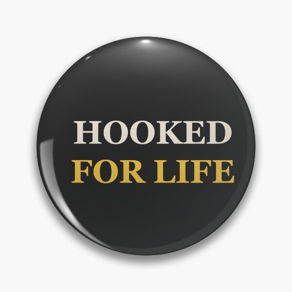 Item preview, Hooked For Life - Funny Fishing designed and sold by RetroThreadWorks.