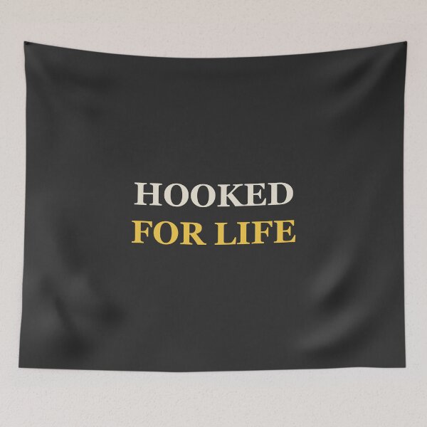 Item preview, Hooked For Life - Funny Fishing designed and sold by RetroThreadWorks.