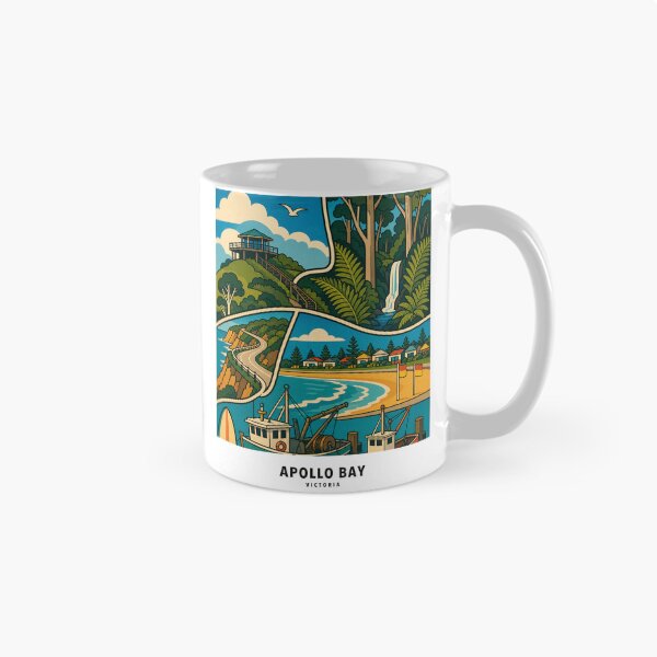 Item preview, Apollo Bay Harbour Great Ocean Road Collage designed and sold by Print My Town.