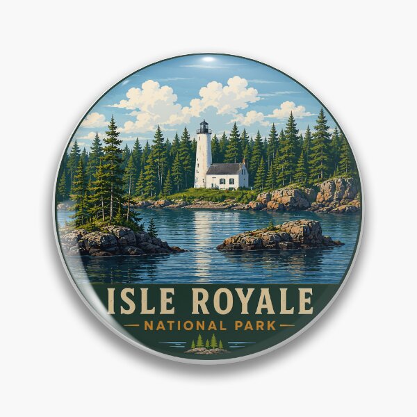 Item preview, Isle Royale National Park Retro Wilderness designed and sold by Gideon Emmerich.