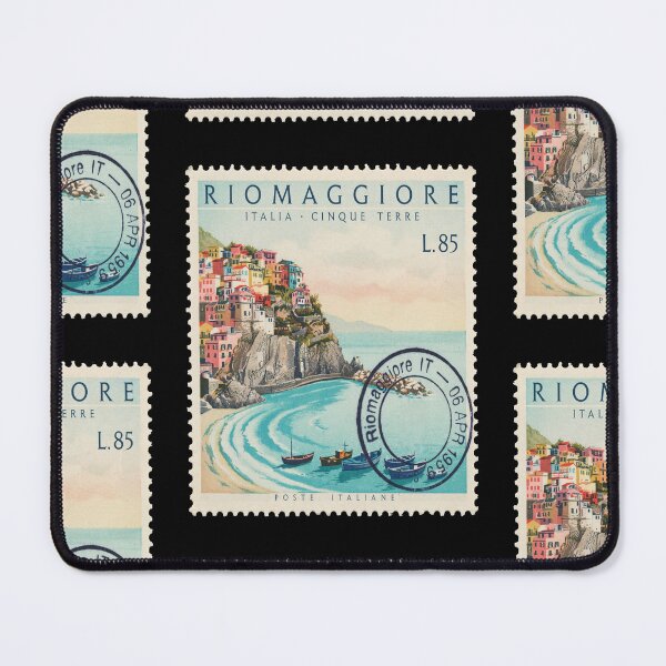 Item preview, Riomaggiore Italy Cinque Terre Cliff Village Stamp Sticker designed and sold by stickercuffs.