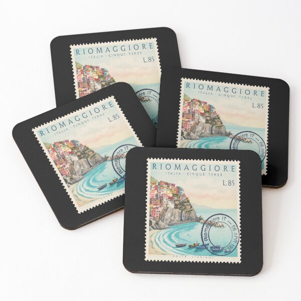 Item preview, Riomaggiore Italy Cinque Terre Cliff Village Stamp Sticker designed and sold by stickercuffs.